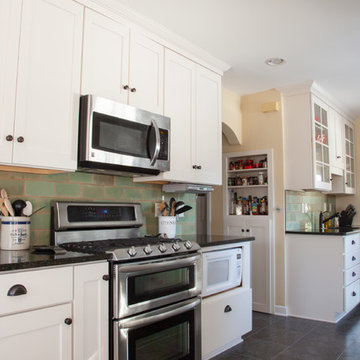 Farmhouse Patina Subway Tile Kitchen