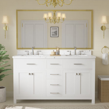 Caroline 60'' White Bathroom Vanity
