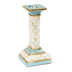 Parchment Check Candlestick | MacKenzie-Childs - Candleholders