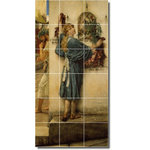 Picture-Tiles.com - Lawrence Alma-Tadema Historical Painting Ceramic Tile Mural #76, 12.75"x25.5" - Mural Title: A Street Altar