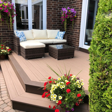 AZek Autumn Chestnut with Brazilian Walnut Border