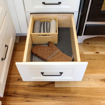 White and Gray Kitchen with Massive Storage Solutions