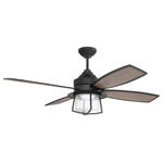 Craftmade Lighting - Craftmade Lighting WAT52FB4 Waterfront - 52" Ceiling Fan with Light Kit - The Waterfront ceiling fan from Craftmade is equalWaterfront 52" Ceili Flat Black Flat Blac *UL: Suitable for wet locations Energy Star Qualified: n/a ADA Certified: n/a  *Number of Lights: Lamp: 1-*Wattage:22w LED Disk bulb(s) *Bulb Included:No *Bulb Type:LED Disk *Finish Type:Flat Black