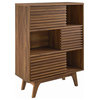 Render Three-Tier Display Storage Cabinet Stand, Walnut