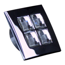 Swarovski N 4 handle. Polished chrome - Cabinet And Drawer Knobs