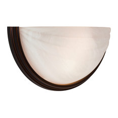 Crest, 20635, Wall Sconce, Oil Rubbed Bronze Finish/Alabaster, Led