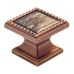 Windborne Studios - Classico Black River Bronze Square Knob - Cabinet And Drawer Knobs