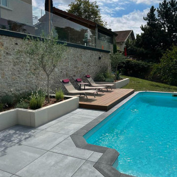 Terrasse multi-matières design