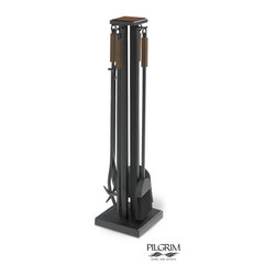 Arts & Crafts Tools in Matte Black with Burnished Bronze Handles - Fireplace Accessories