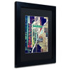 'New York Atmosphere' Matted Framed Canvas Art by Philippe Hugonnard