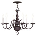 Livex Lighting - Williamsburgh Chandelier, Imperial Bronze and Bronze - Simple, yet refined, the traditional, colonial chandelier is a perennial favorite. Part of the Williamsburgh series, this handsome chandelier is a timeless beauty.