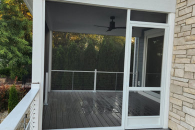 Lake House Deck with screened in porch