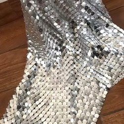 10mm silver metal mesh - Drapery Fabric