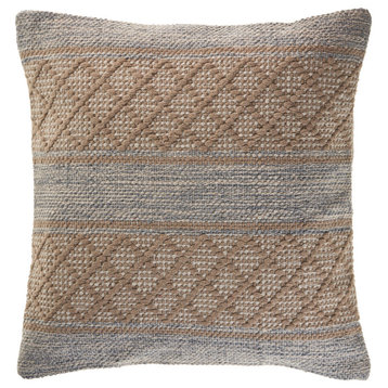 Criss Cross Embroidered Throw Pillow