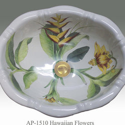 Hand Painted Drop-in Sinks by Atlantis Porcelain Art - Products