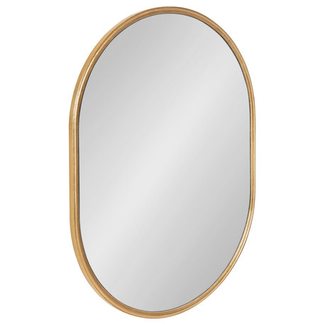 Caskill Capsule Framed Wall Mirror, Gold, 18x24