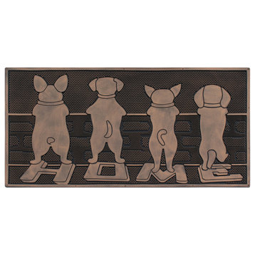 A1HC First Impression Dogs Home Rubber Mat, Beautifully Copper Finished 18"x30"