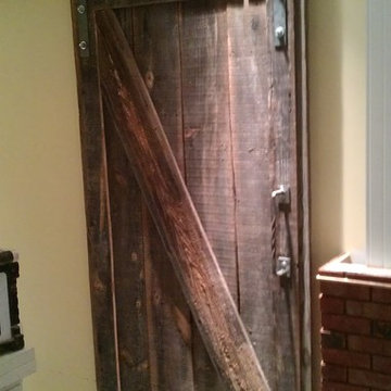 Barnwood Sliding Doors for Basement Project