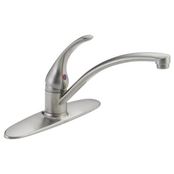 Delta Foundations Single Handle Kitchen Faucet, Stainless, B1310LF-SS