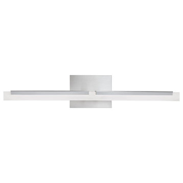 Double-L Wall Sconce, Brushed Nickel
