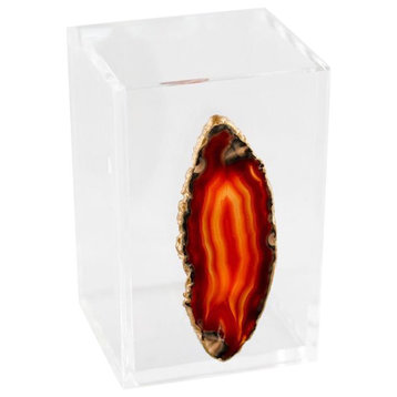 Agate Acrylic Storage Cup, Red