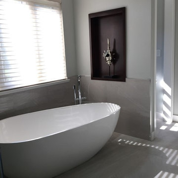 New wall tile capped with...