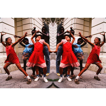 "Cuba Dancers Mirrored" Artwork, Unframed
