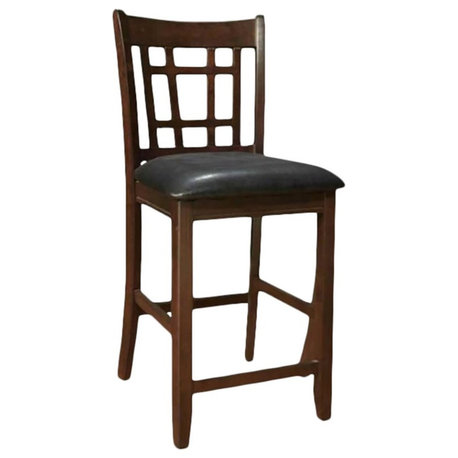 Coaster Lavon Wood Counter Height Stool with Padded Seat in Espresso