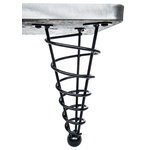 Spiral Cone Legs - Modern Table Leg, 12 inch height, Single Leg, Straight - Single Leg