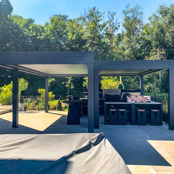 Pergola With Motorized Roof And Shade Screens Project In Vienna, VA