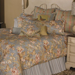 AICO Furniture - Tricia Luxury Bedding Sets - BCS-QS12-TRICIA-SPA - Bedroom Products