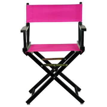 18" Director's Chair Black Frame, Magenta Canvas