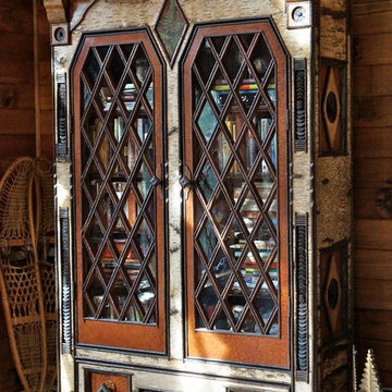 Rustic library cabinet