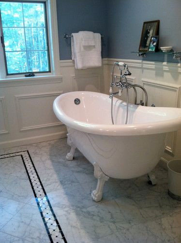 Carrara Marble Basketweave Listello Border Black Dots Polished 4x12, 1 sheet