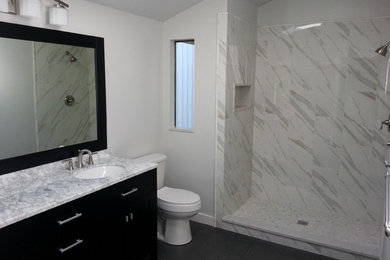 Inspiration for a modern bathroom remodel in Seattle