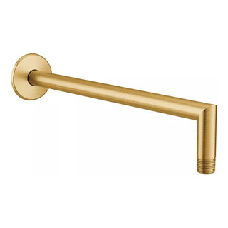 Moen S122BG Shower Arm With Flange – Brushed Gold Finish, Timeless Warm Tone For Bathroom Renovation