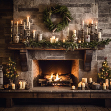Gorgeous Fireplace Mantels with Wooden Corbels