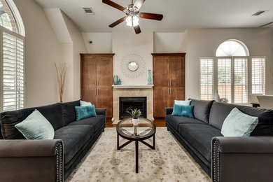 Living room - transitional living room idea in Dallas