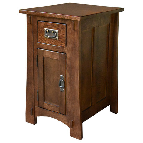 Mission Tapered Leg Narrow Nightstand - Walnut (AW)