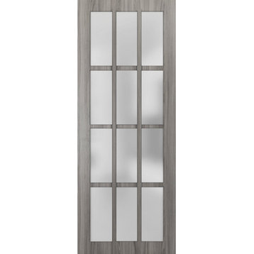 Slab Barn Door Panel Glass 36 x 84 | Felicia 3312 Ginger Ash Gray | Modern