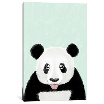 "Cute Panda" by Barruf Canvas Print, 40"x26"