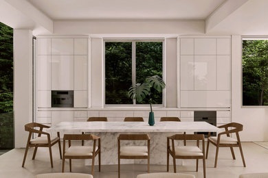 Trendy dining room photo in Los Angeles