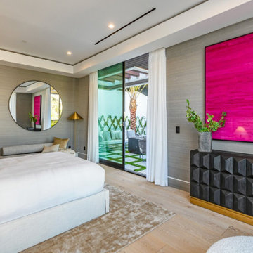 Bundy Drive Brentwood, Los Angeles modern home guest bedroom interior design