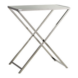 MIRRORED FOLDING TABLE - NEW - Side Tables And End Tables
