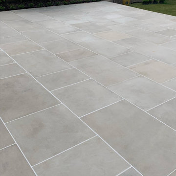 Large Sandstone Patio Deep Cleaned in Sevenoaks