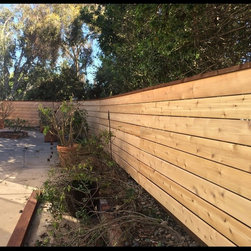 Horizontal Cedar Fence - Home Fencing And Gates