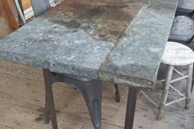 Steel Top Dining Table