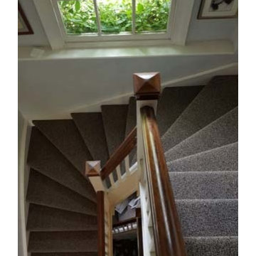 Grey Carpet Runner to Stairs in South London
