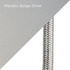 Downtown Mesh Linear Waterfall, Metallic Beige Silver, Frosted Glass, E26