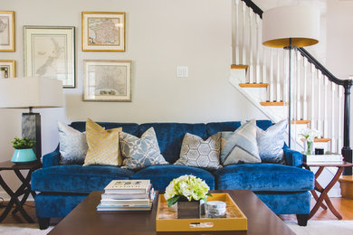 Living room - mid-sized eclectic enclosed living room idea in Philadelphia